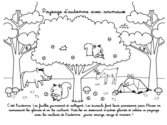 coloriage automne maternelle