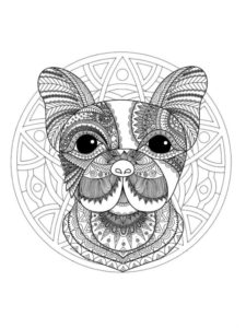 coloriage chien mandala