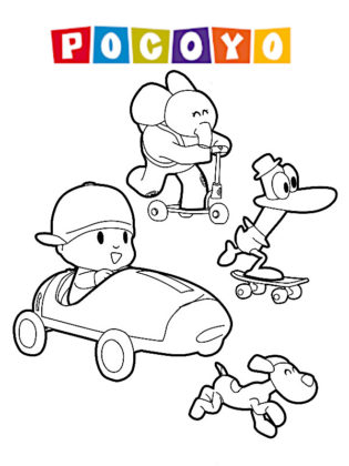 coloriage de pocoyo