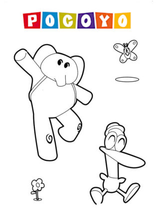 coloriage de pocoyo