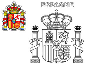 coloriage drapeau espagne