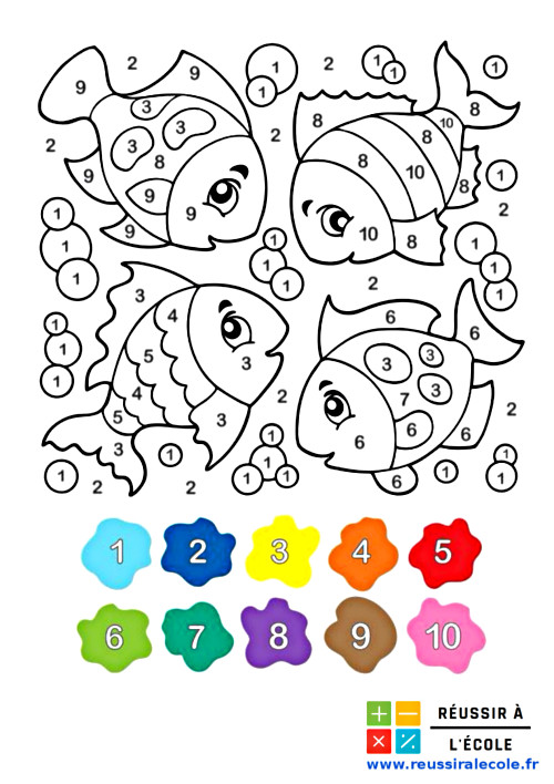 Imprimer le coloriage : Chiffres-et-formes - Coloriages-magiques numéro  576053