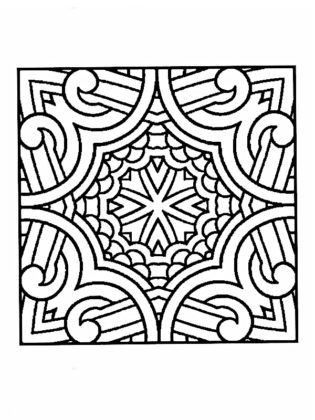 coloriage mandala facile