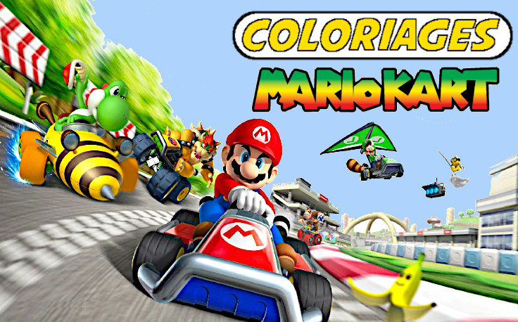 coloriage mario kart