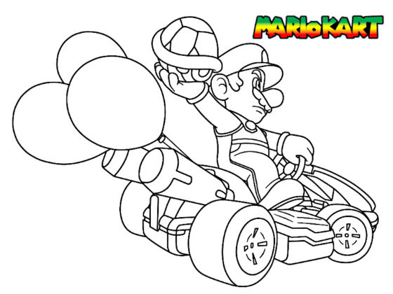 Coloriage Mario Kart : 21 images à imprimer gratuitement