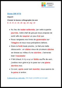 dictée de cm1