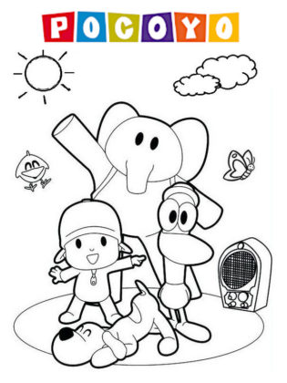 pocoyo coloriage