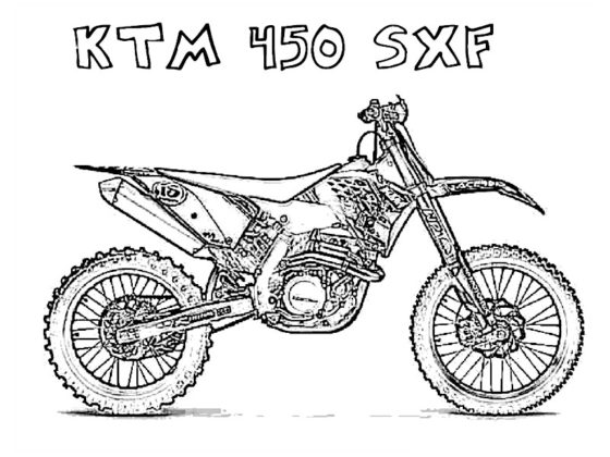 coloriage de moto cross