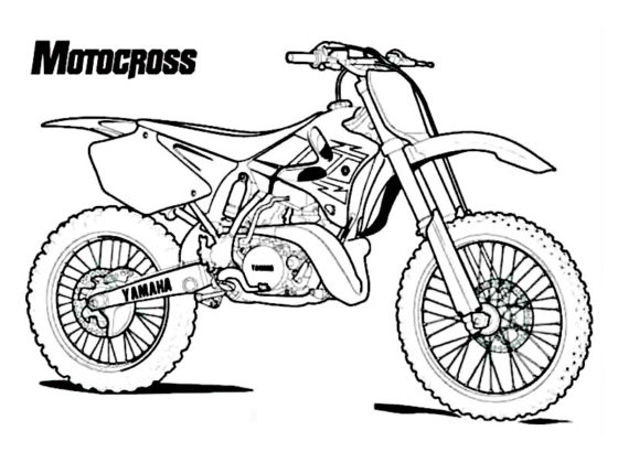 coloriage de moto cross