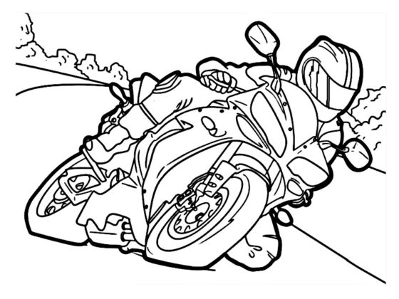 coloriage de motocross