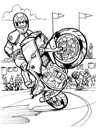 coloriage moto