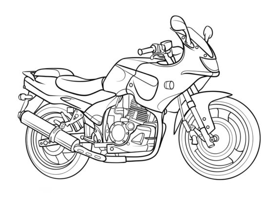 coloriage moto