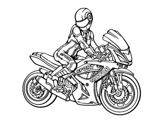 coloriage moto