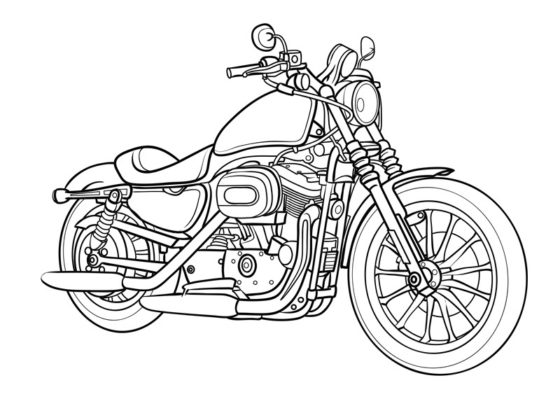 coloriage moto