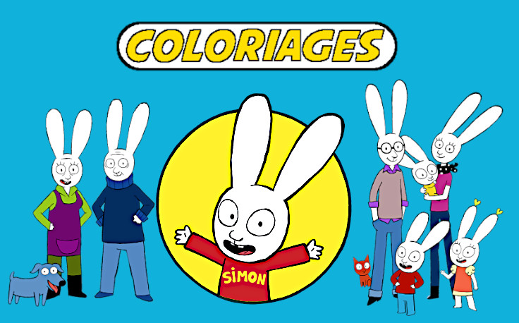 Coloriage Simon Lapin : Simon le petit lapin 2