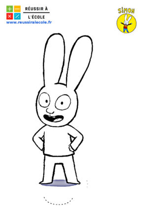 coloriage simon lapin