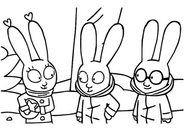 coloriage simon lapin