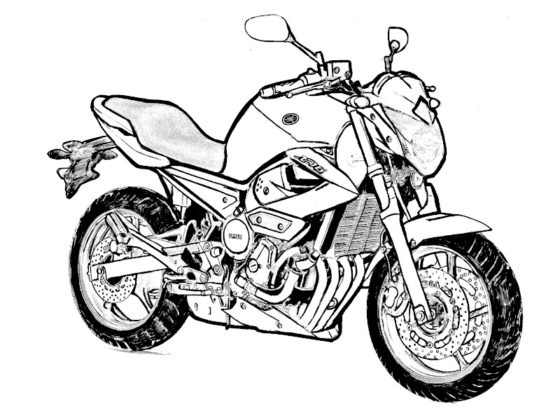 moto coloriage