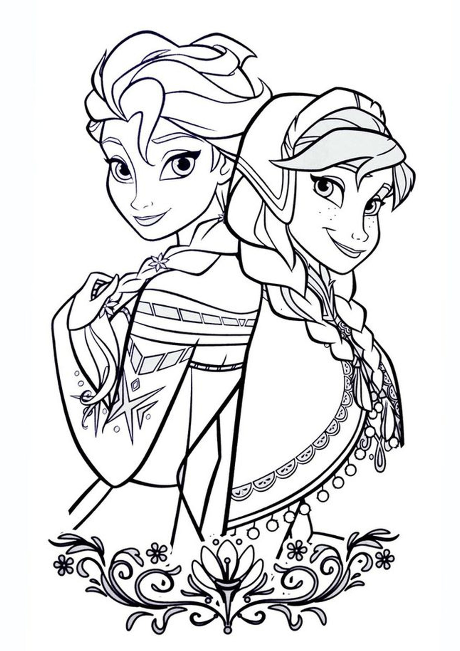 Coloriage 3 personnages filles