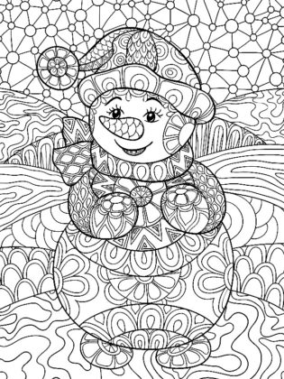 coloriage hiver mandala