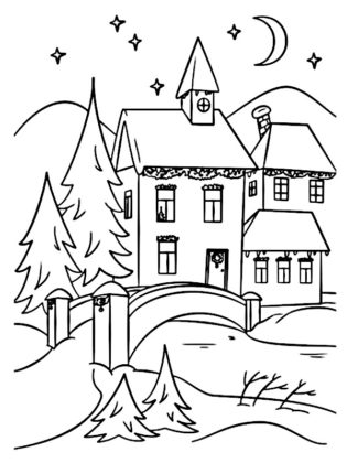 coloriage maternelle hiver