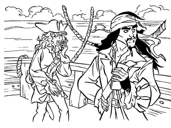 coloriage pirate des caraibes