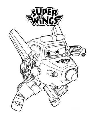 coloriage super wings a imprimer