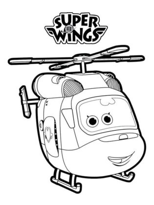 coloriage super wings à imprimer