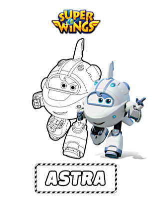 coloriage super wings astra