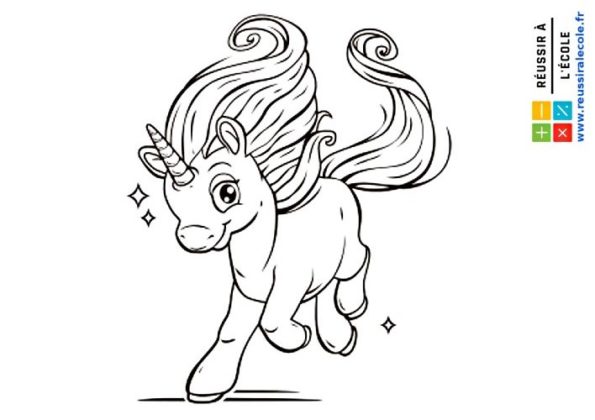 image de licorne à colorier