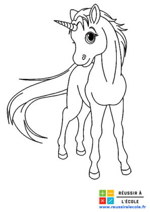 imprimer coloriage licorne