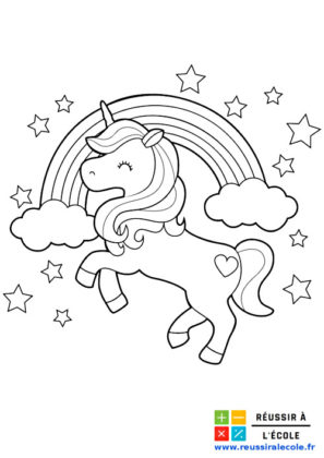 imprimer coloriage licorne