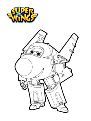 super wings coloriage