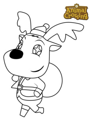 animal crossing coloriage