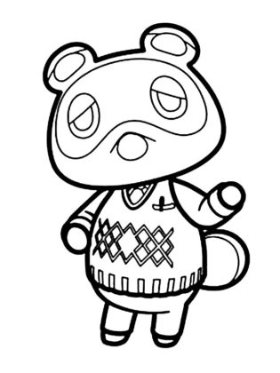 animal crossing coloriage