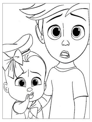 baby boss coloriage