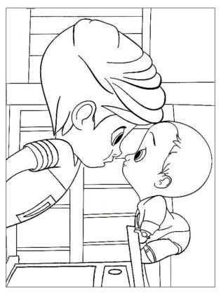 baby boss coloriage