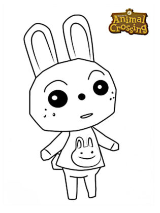 coloriage animal crossing à imprimer