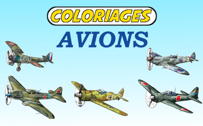 coloriage avion