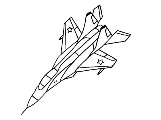 coloriage avion de chasse