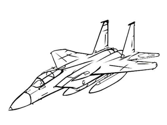 coloriage avion de chasse