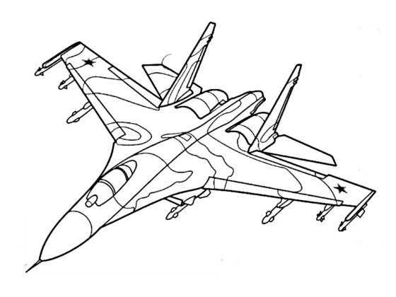 coloriage avion de chasse