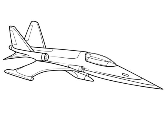 coloriage avion de chasse