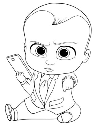 coloriage baby boss