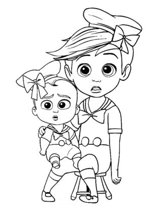 coloriage de baby boss