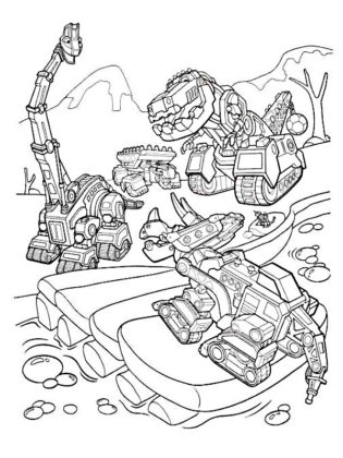 coloriage dinotrux