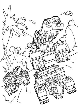 coloriage dinotrux