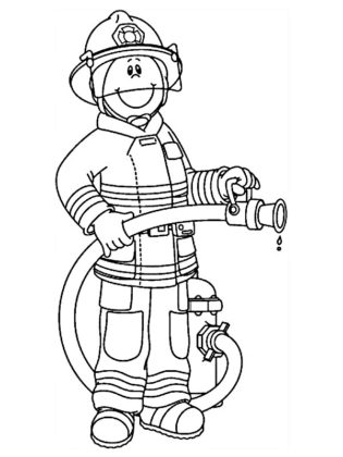 coloriage pompier