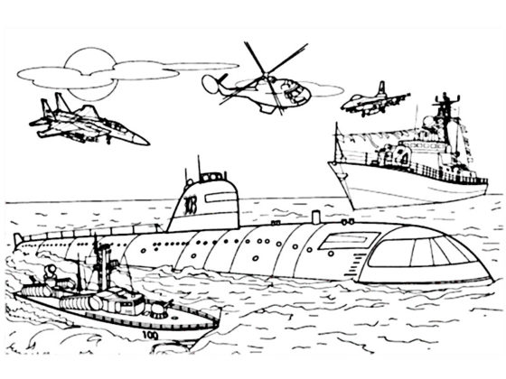 coloriage porte avion