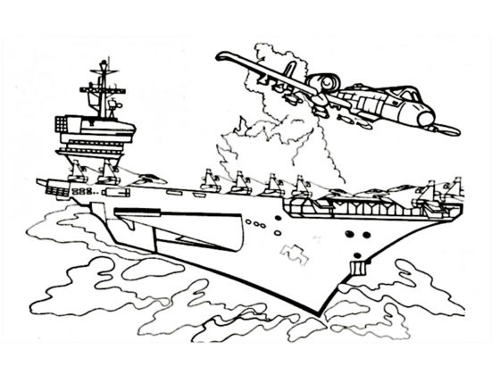 coloriage porte avion